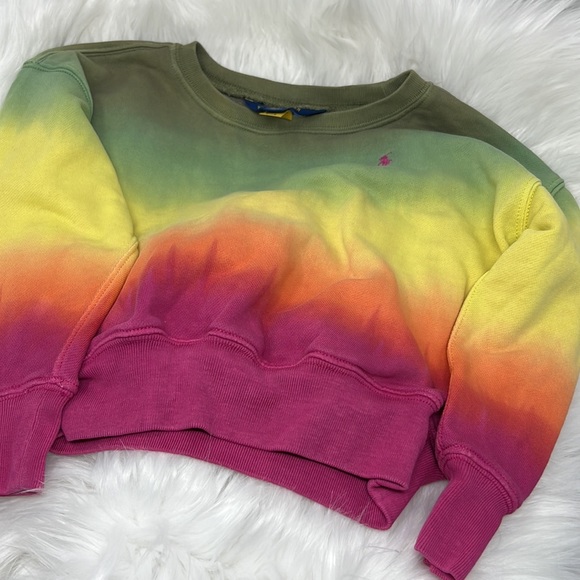 Polo Ralph Lauren Ombré French Terry Sweatshirt Toddler Size 4T Tie Dye - Picture 4 of 7